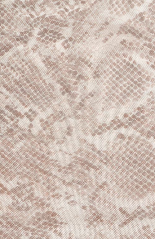 Good American Mesh Boatneck Bodysuit In Ssp-print001 In Gray