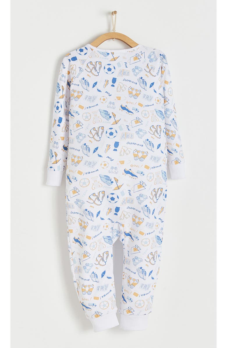 Babycottons Premium Peruvian Pima Cotton Inter Snug Fit Zip Footless Pajama for Infant, Alternate, color, Full Print