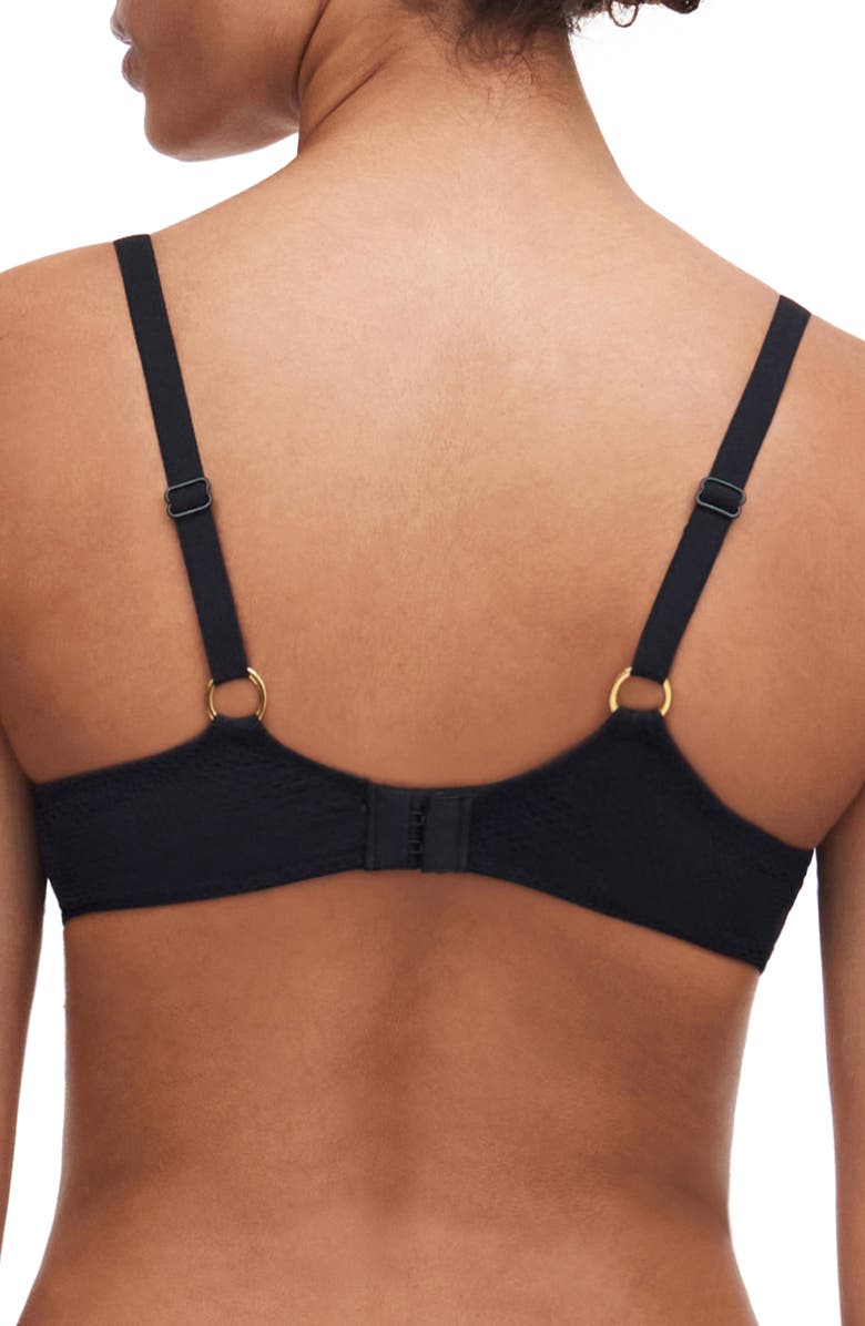 Chantelle Lingerie Fleurs Underwire Plunge Bra, Alternate, color, Black