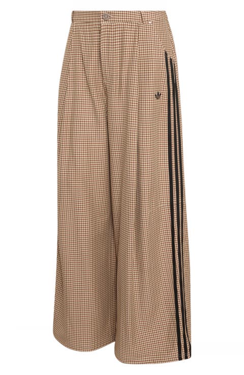 Check Wide Leg Trousers