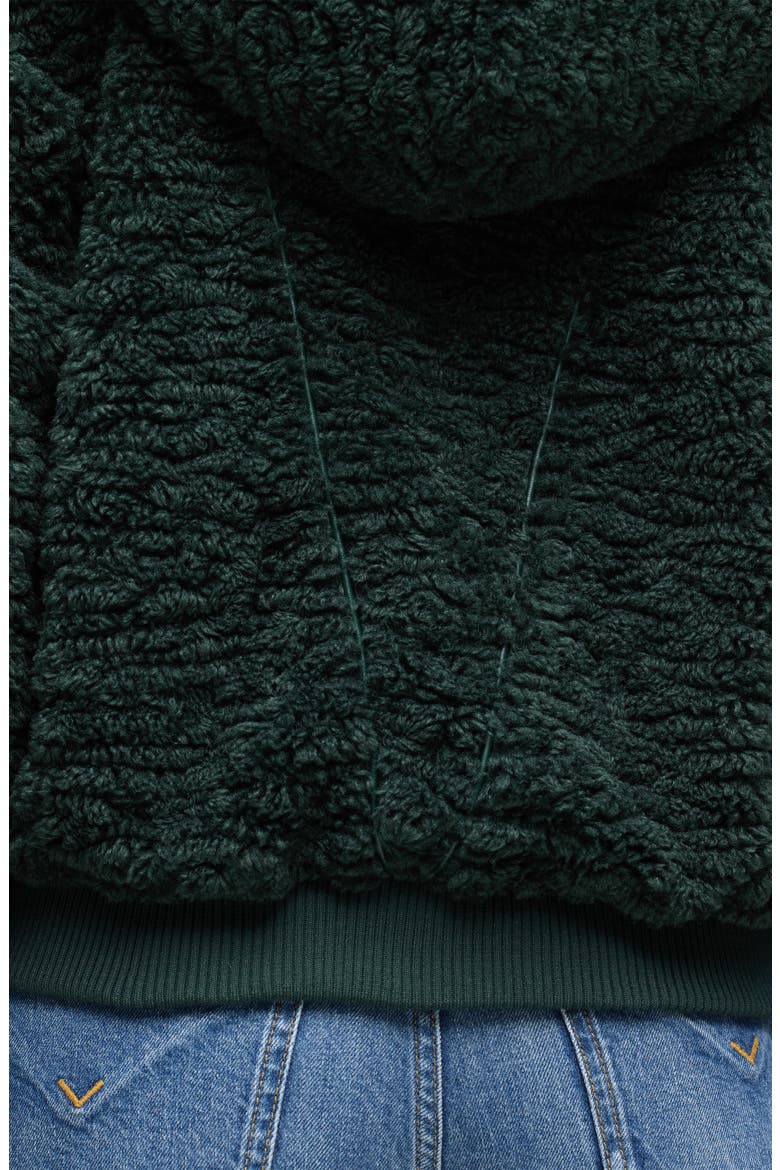 Faux Shearling Jacket, Alternate, color, DARKEST SPRUCE