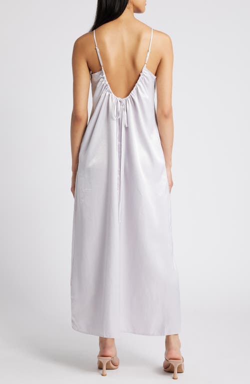 Melloday Crinkled Satin Slipdress