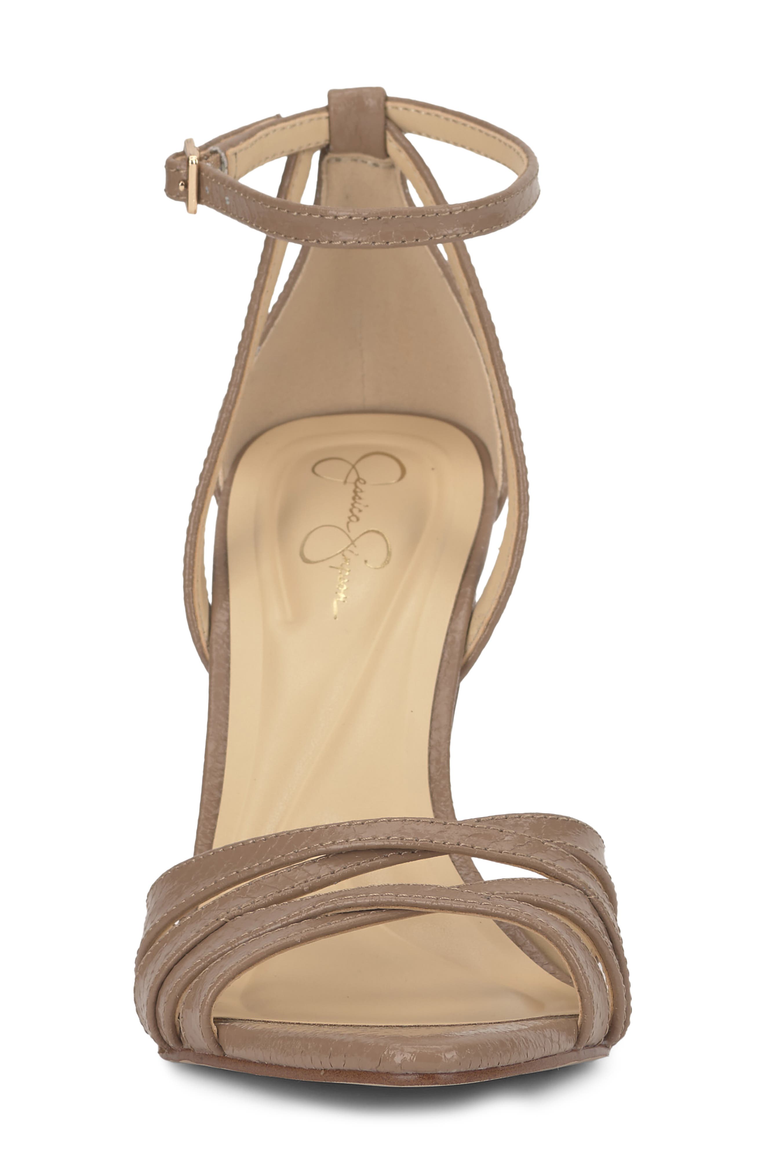 Calisa Ankle Strap Sandal, Alternate, color, CHAI LATTE