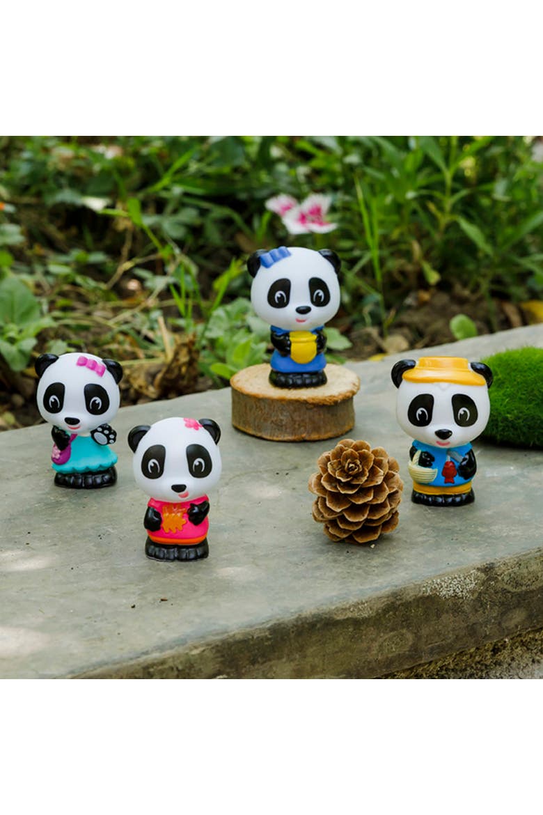 Panda Family 4 Mini Bear Figures Playset, Alternate, color, Multicolored