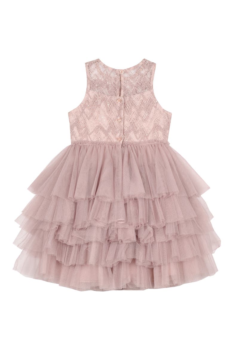 Beaded Tulle Party Dress, Alternate, color, BLUSH