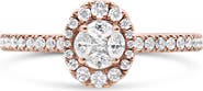 Haus of Brilliance 18K Rose Gold 1/2 Cttw Diamond Oval Shaped Halo Engagement Ring