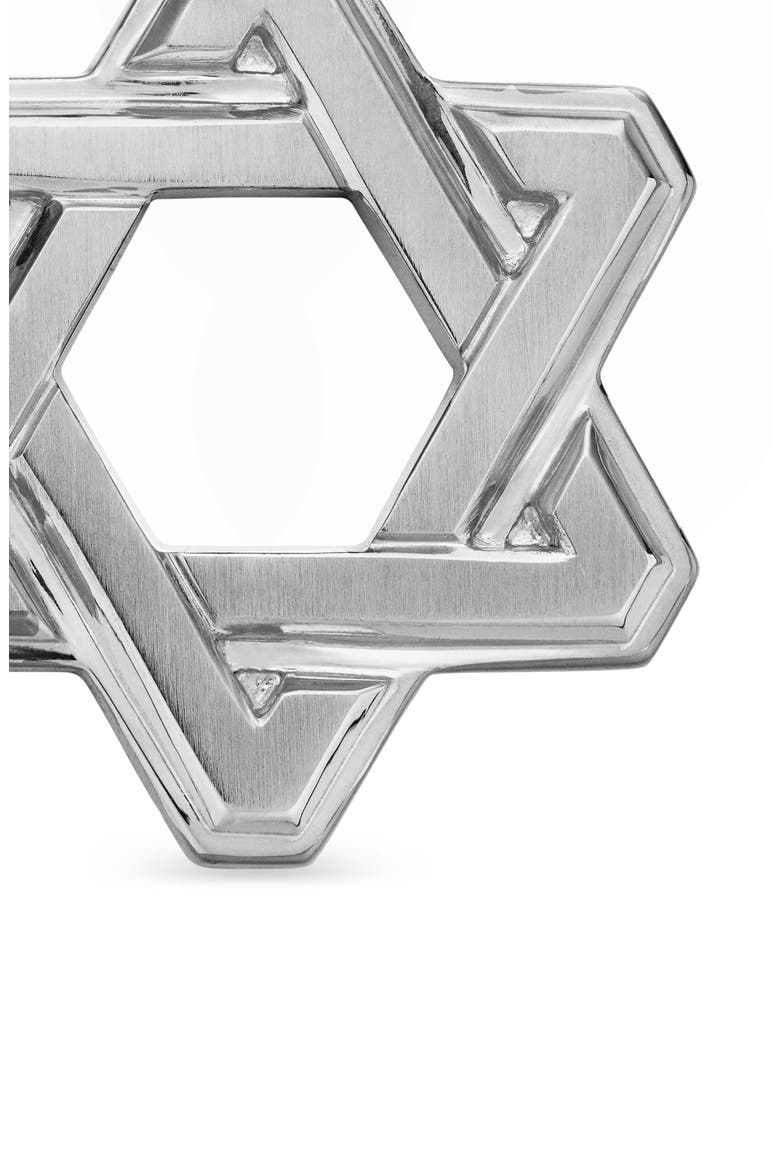Deco Star of David Pendant, Alternate, color, SILVER
