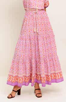 FLYING TOMATO Print Maxi Skirt