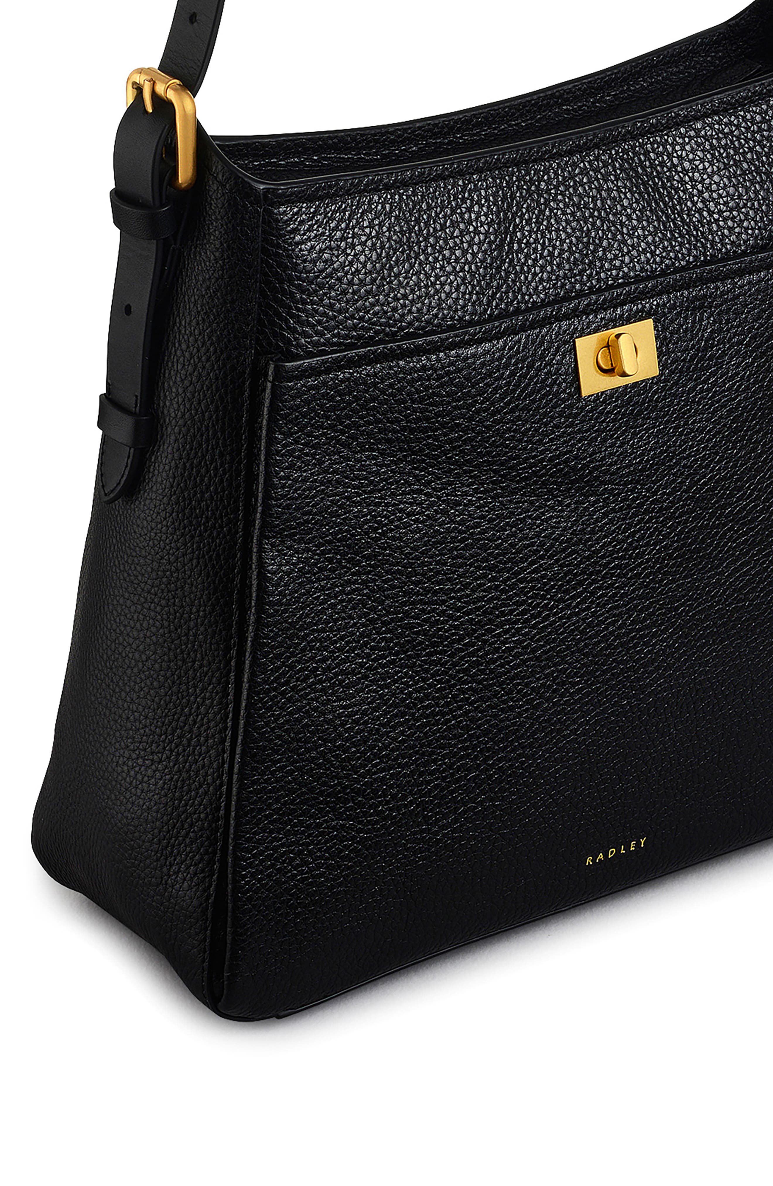 Radley Brook Avenue Medium Zip Top Shoulder Bag, Alternate, color, Black