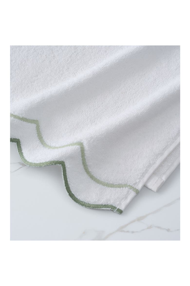 Scallop 4-Piece Towel Set, Alternate, color, SAGE