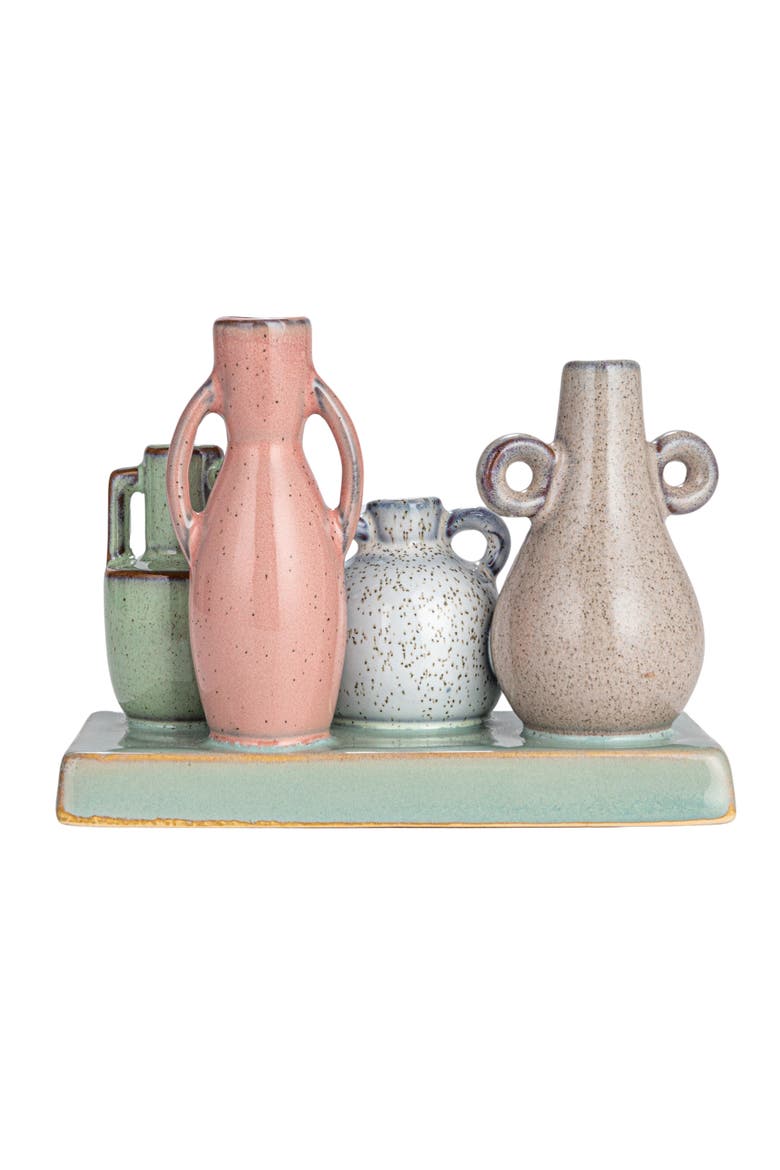 Mounted Vases on Base, Alternate, color, White