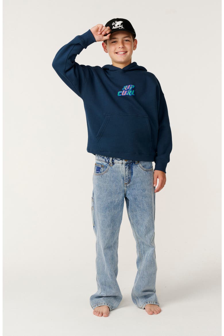 Kids' Burner Graphic Hoodie, Alternate, color, LIGHT NAVY
