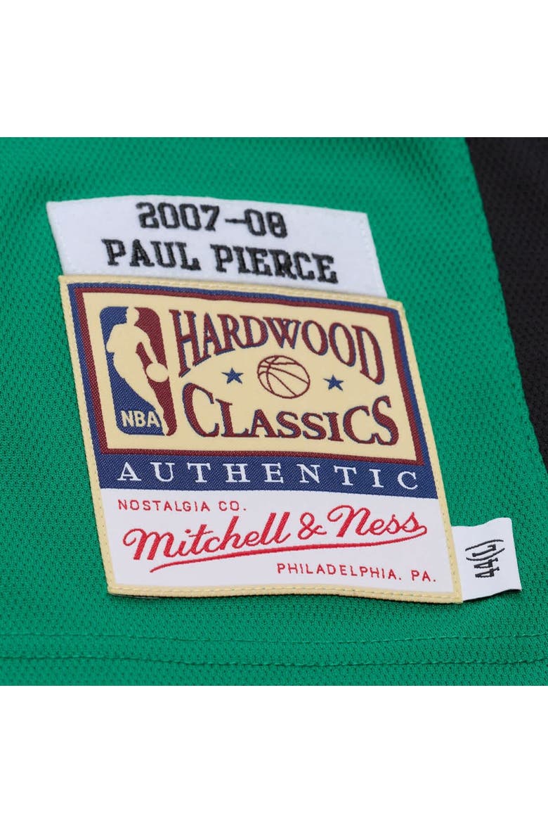 Men's Mitchell & Ness Paul Pierce Kelly Green Boston Celtics 2007-08 Hardwood Classics Authentic Jersey, Alternate, color, Kelly Green
