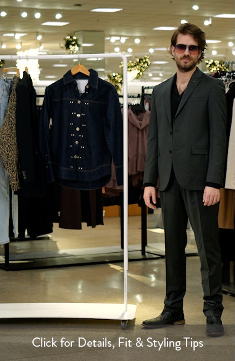 Fog Stud Detail Organic Cotton Denim Jacket, sales video thumbnail