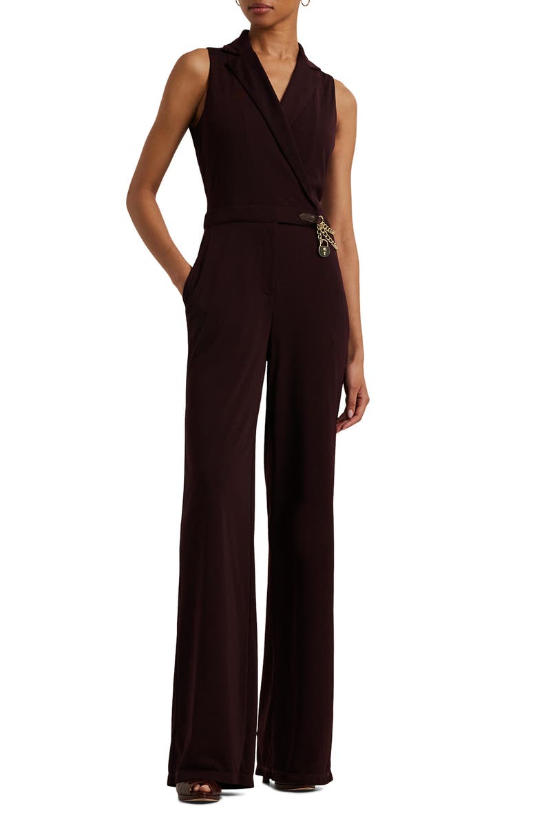 Lauren Ralph Lauren Stretch Matte Jersey Jumpsuit, Main, color,
