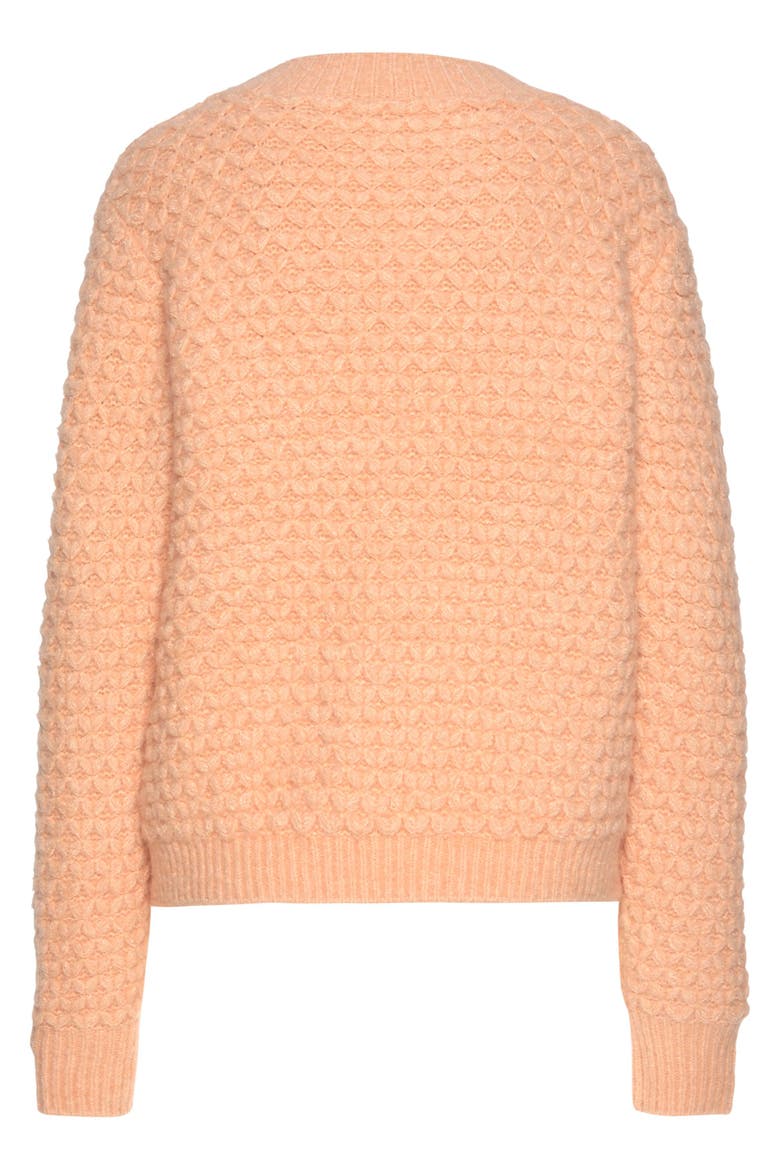 Textured Long Sleeve Sweater, Alternate, color, Peach
