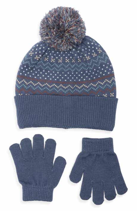 Jacquard Pompom Beanie & Gloves Set
