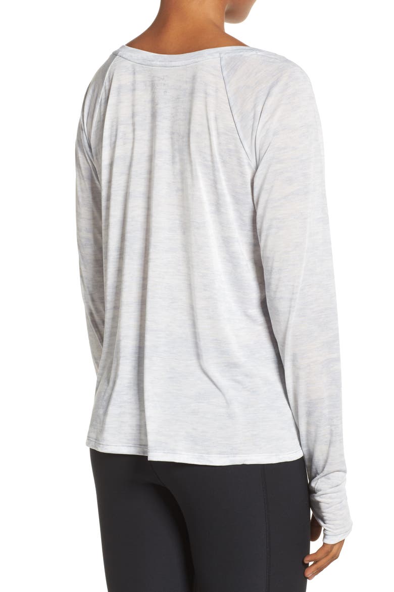 Split High/Low Hem Top, Alternate, color, WOLF GREY/ BLACK