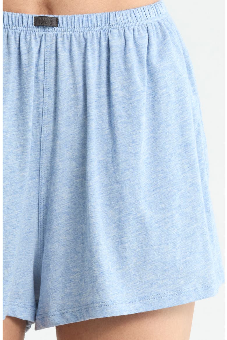 Organic Pima Cotton Short Pajamas, Alternate, color, CLOUD BLUE HEATHER