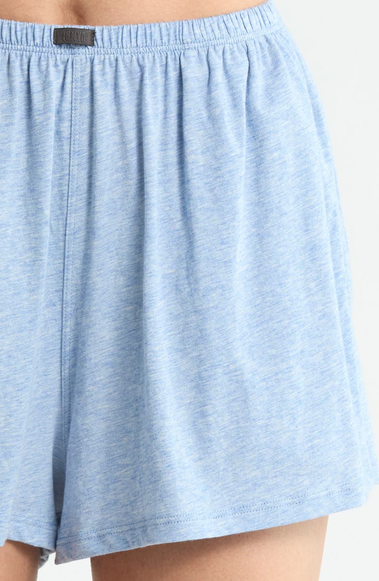 Lunya Organic Pima Cotton Short Pajamas, Alternate, color, Cloud Blue Heather