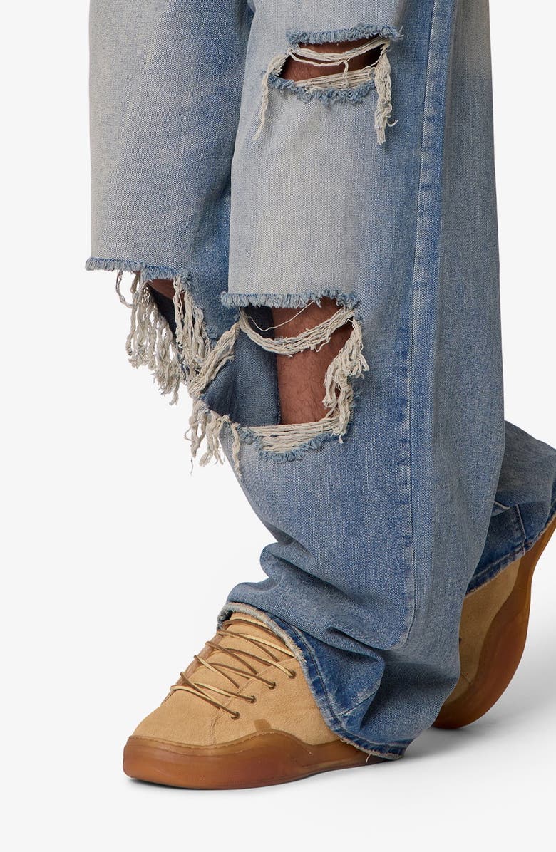 mnml Blowout Rave Ripped Jeans, Alternate, color, Vintage Blue