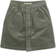 Hope & Henry Kids' Organic Corduroy Button Front Skirt