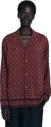 SANDRO Square cross long sleeve shirt