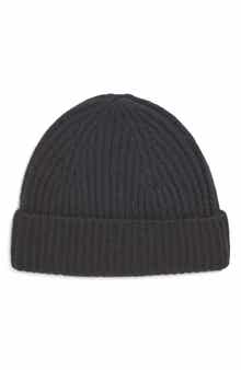 Cashmere Rib Knit Beanie
