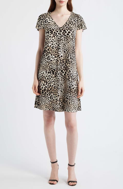 Double Flutter Sleeve Swing Dress (Petite)