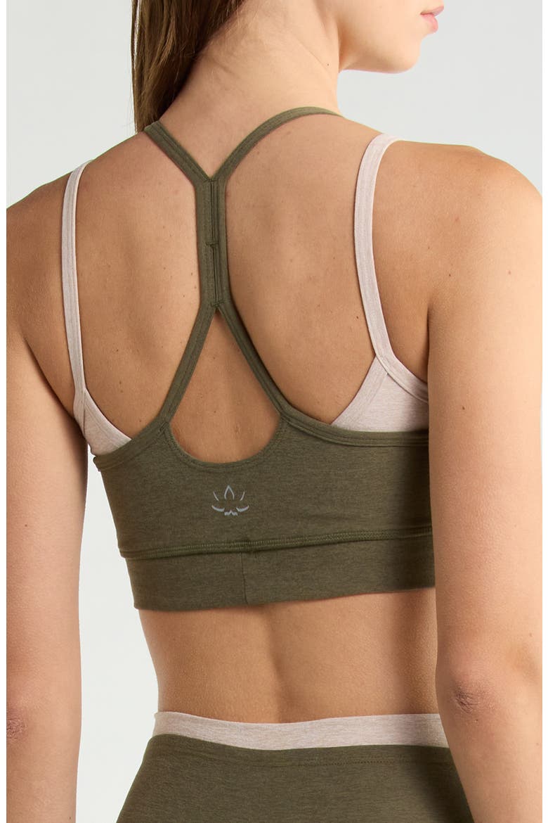 Space Dye Long Layered Bra, Alternate, color, BEYOND OLIVE HEATHER
