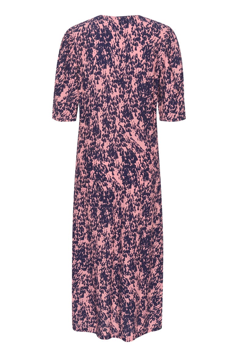 SLSylvia V-neck Short Sleeve Midi Dress, Alternate, color, Blush Drop Print