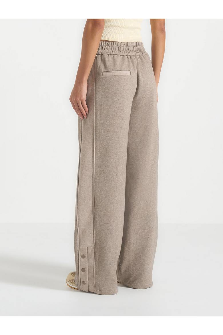 Caya Two Tone Wide Leg Popper Joggers, Alternate, color, Beige