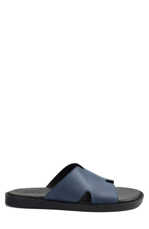 Anthony Veer Men's Marrakesh Leather Slides In Navy