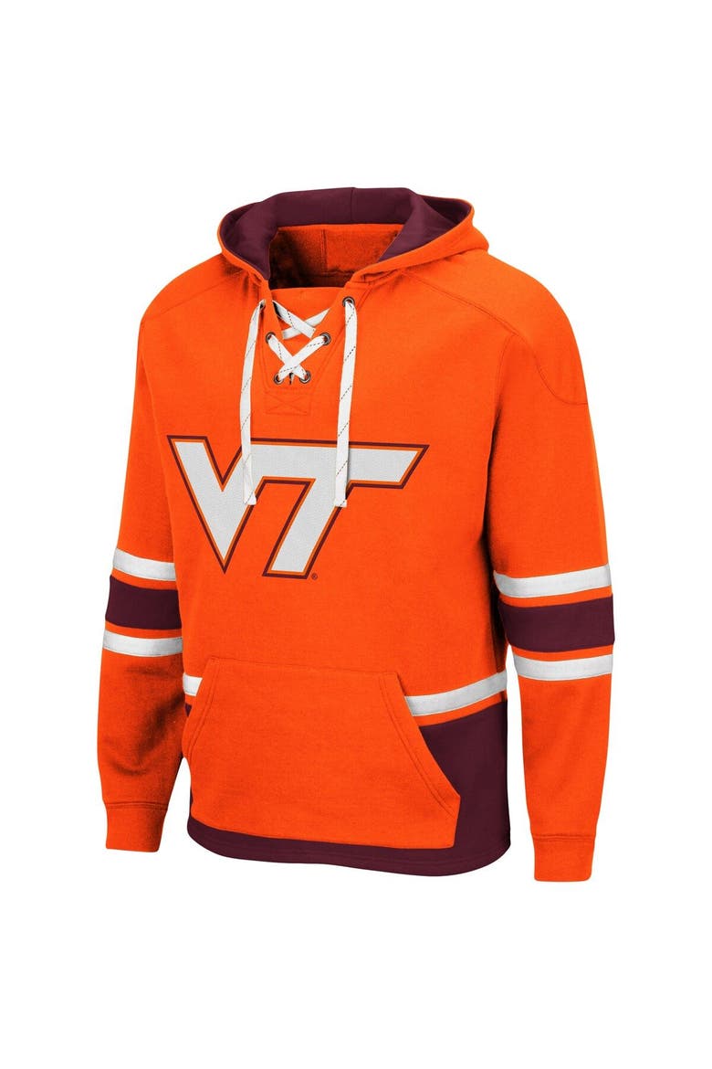 Men's Colosseum Orange Virginia Tech Hokies Lace Up 3.0 Pullover Hoodie, Alternate, color, Orange