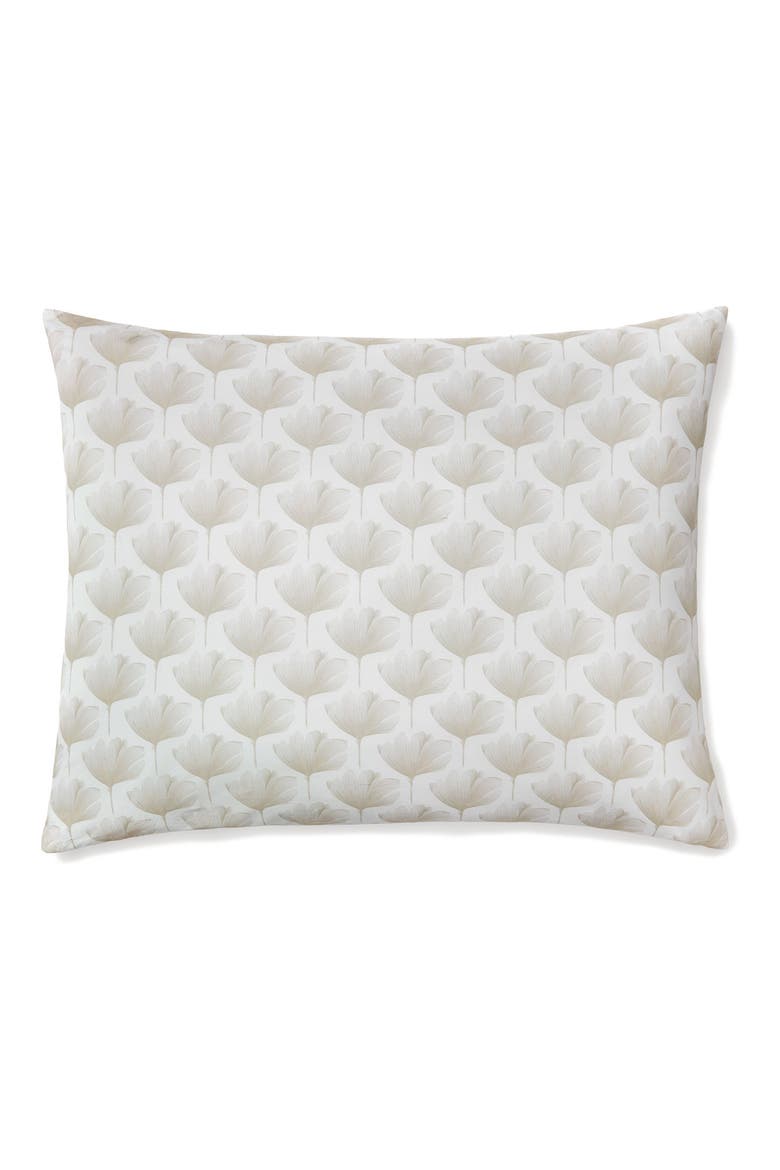 Edna Reversible Cotton Continental Sham, Main, color, WHITE/ BEIGE