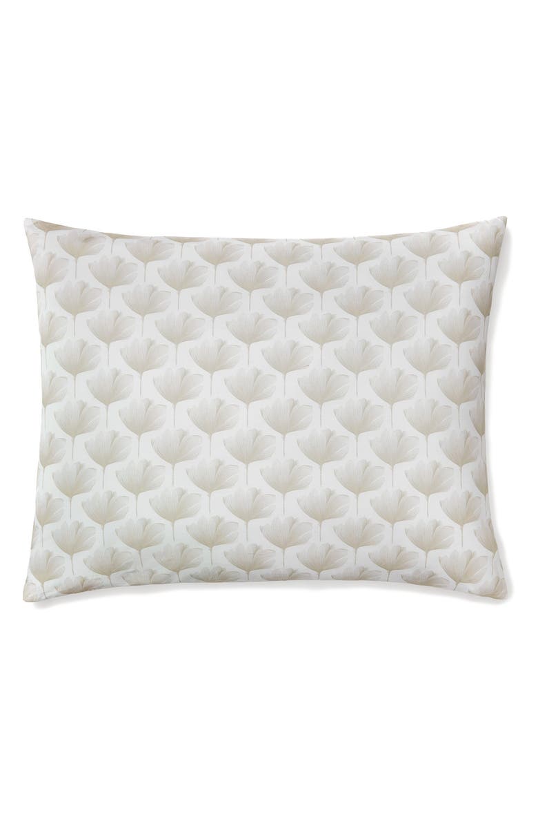SFERRA Edna Reversible Cotton King Sham, Main, color, White/ Beige