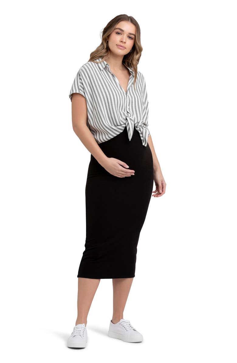 Ripe Maternity Ada Stripe Maternity Shirt, Alternate, color, 