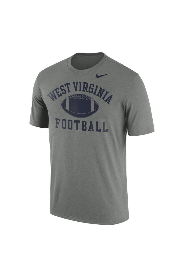 Men's Nike Heather Gray West Virginia Mountaineers Legend Football Arch Performance T-Shirt, Alternate, color, Heather Gray
