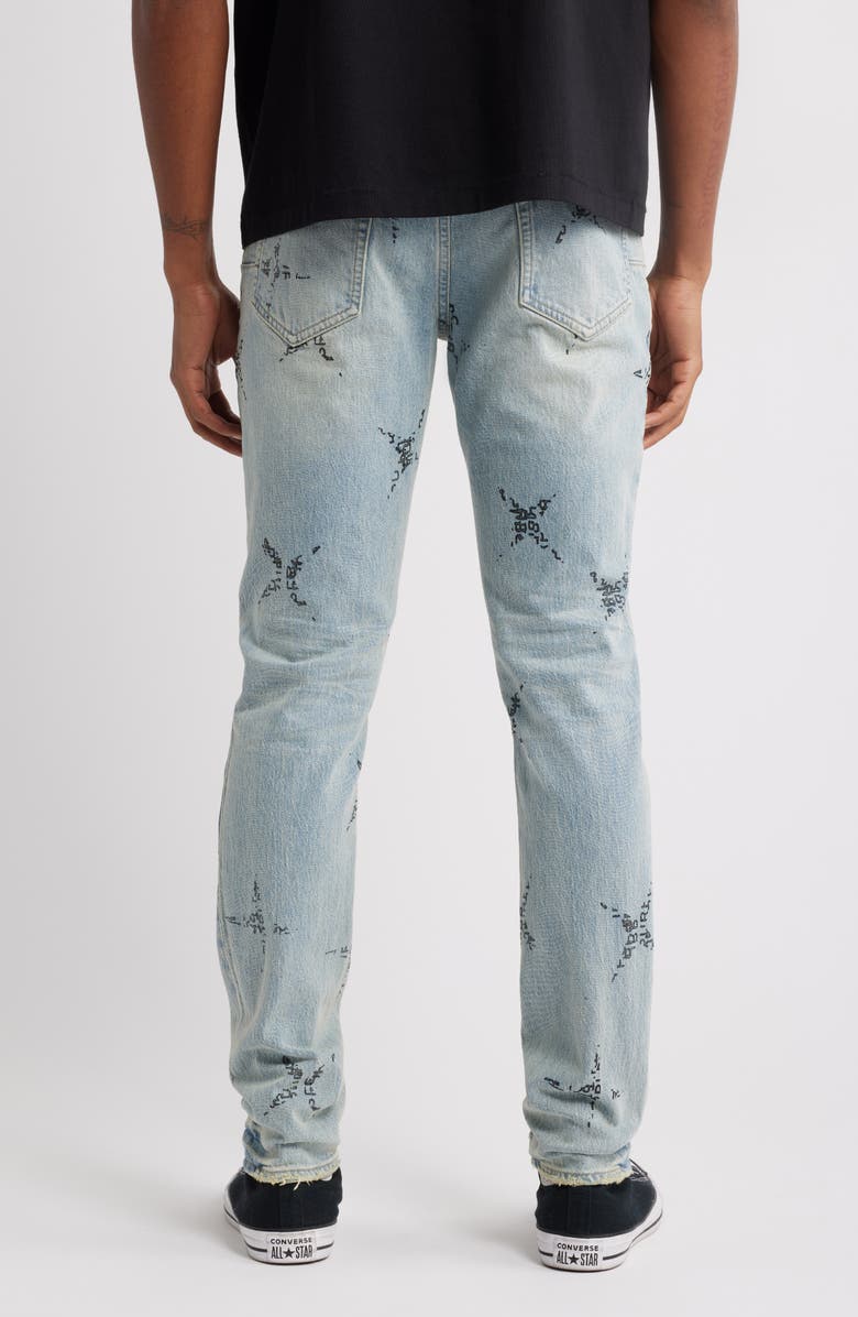 PURPLE BRAND High Waist Raw Hem Skinny Jeans, Alternate, color, Light Indigo