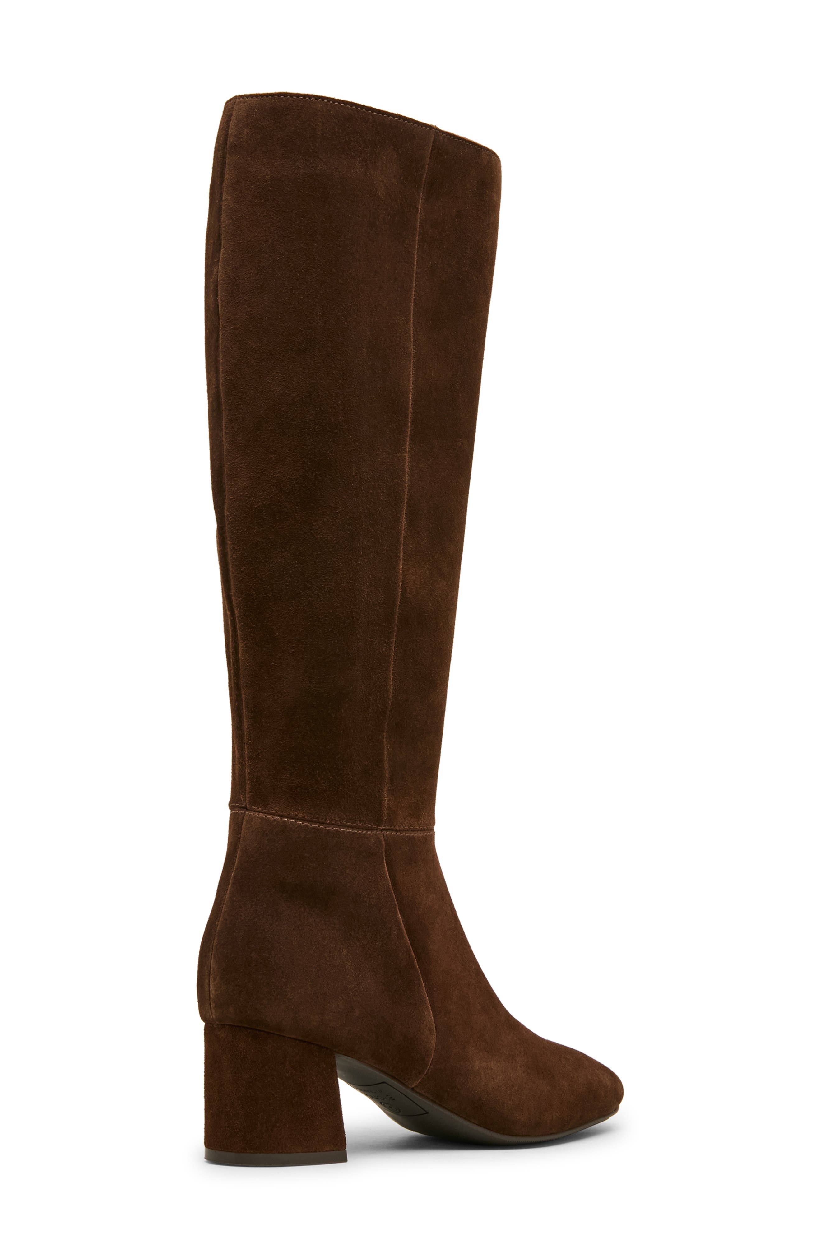 Alexis Waterproof Knee High Boot, Alternate, color, CHOCOLATE SUEDE
