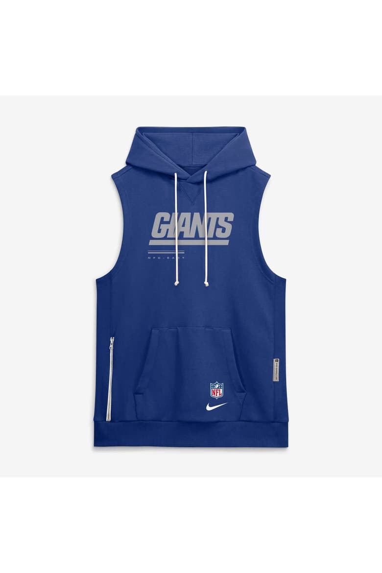 Men's Nike Royal New York Giants Sideline Standard Issue Dri-FIT Sleeveless Hoodie, Alternate, color, Royal
