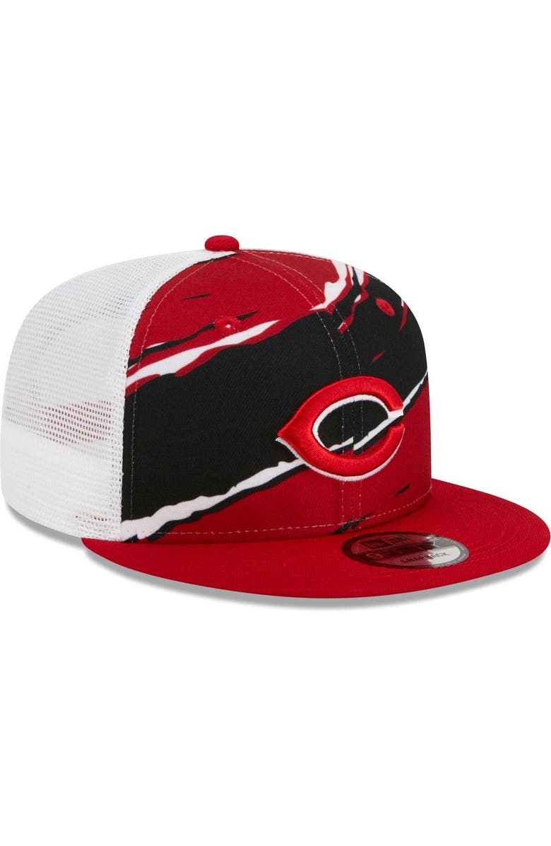 New Era Men's New Era Red Cincinnati Reds Tear Trucker 9FIFTY Snapback Hat, Alternate, color, 