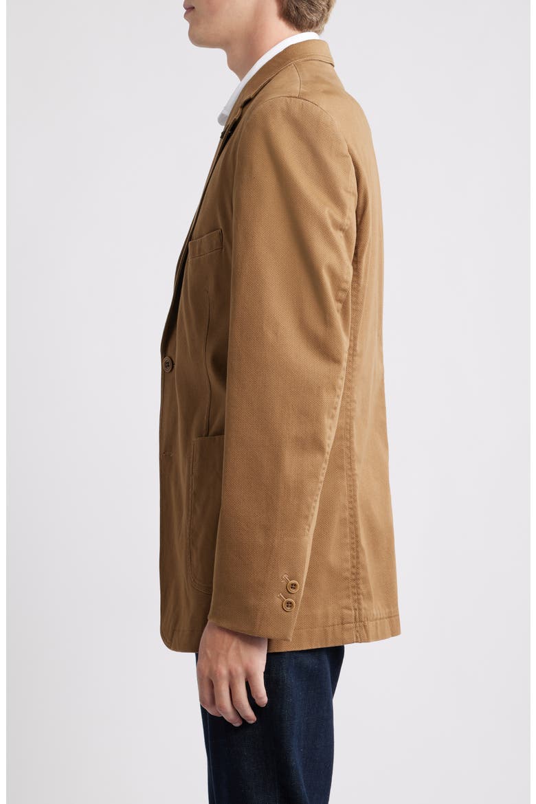 Brown Microprint Stretch Cotton Sport Coat, Alternate, color, BROWN