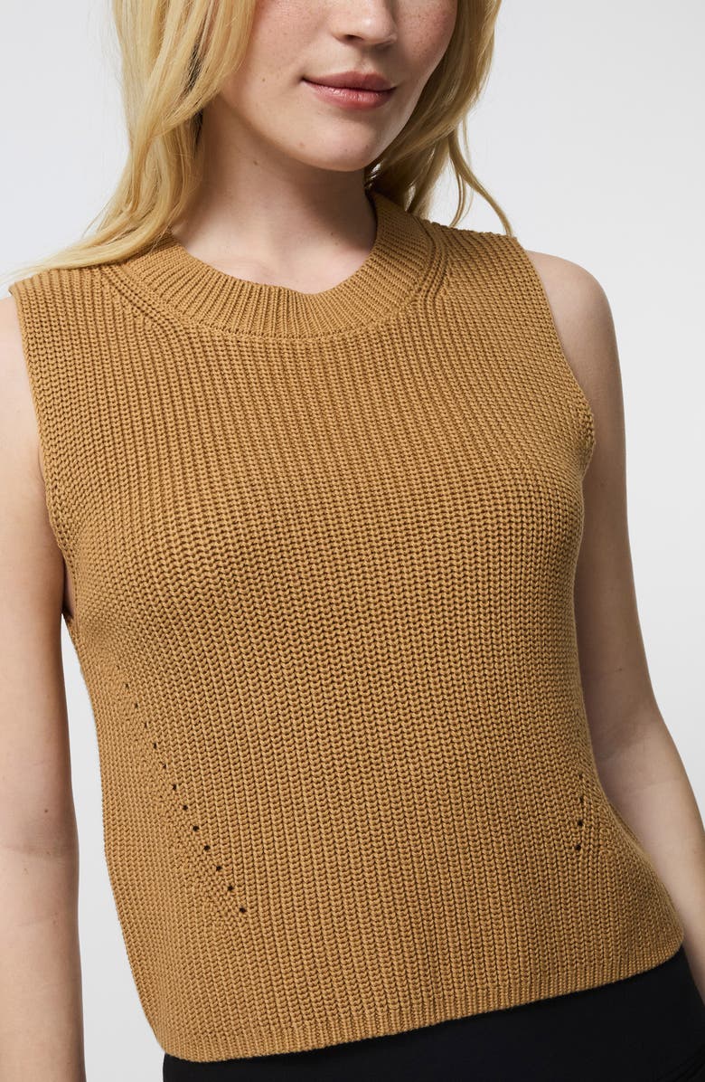 French Connection Mozart Crop Sweater Vest, Main, color, Camel