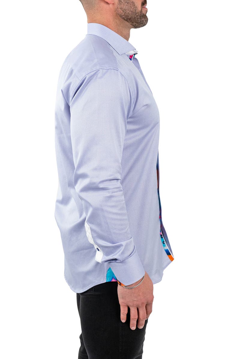 Maceoo Einstein Jacqslate Purple Button-Up Shirt, Alternate, color, 