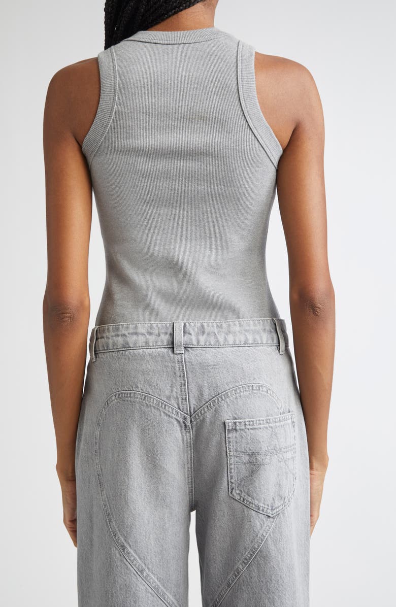 Area Distressed Crystal Rib Tank, Alternate, color, Grey Melange