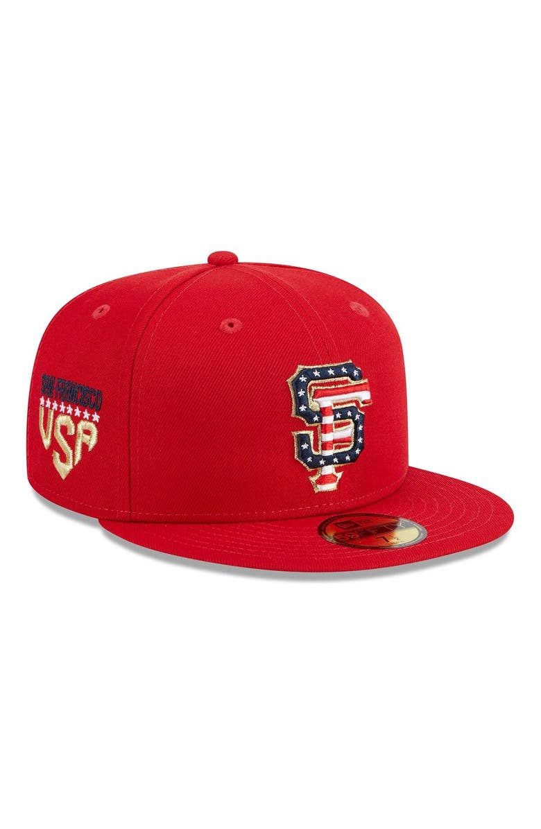 New Era Men's New Era  Red San Francisco Giants 2023 Fourth of July 59FIFTY Fitted Hat, Main, color, 