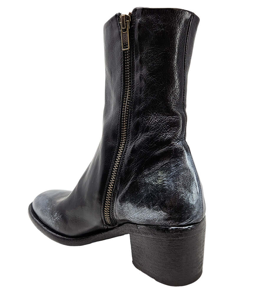 Madison Maison Hand Rubbed Metallic Ankle Boot, Alternate, color, Black
