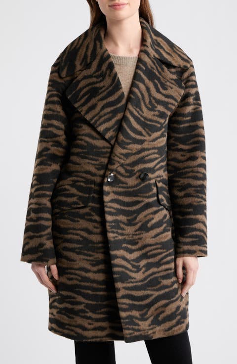 Zebra Print Long Coat