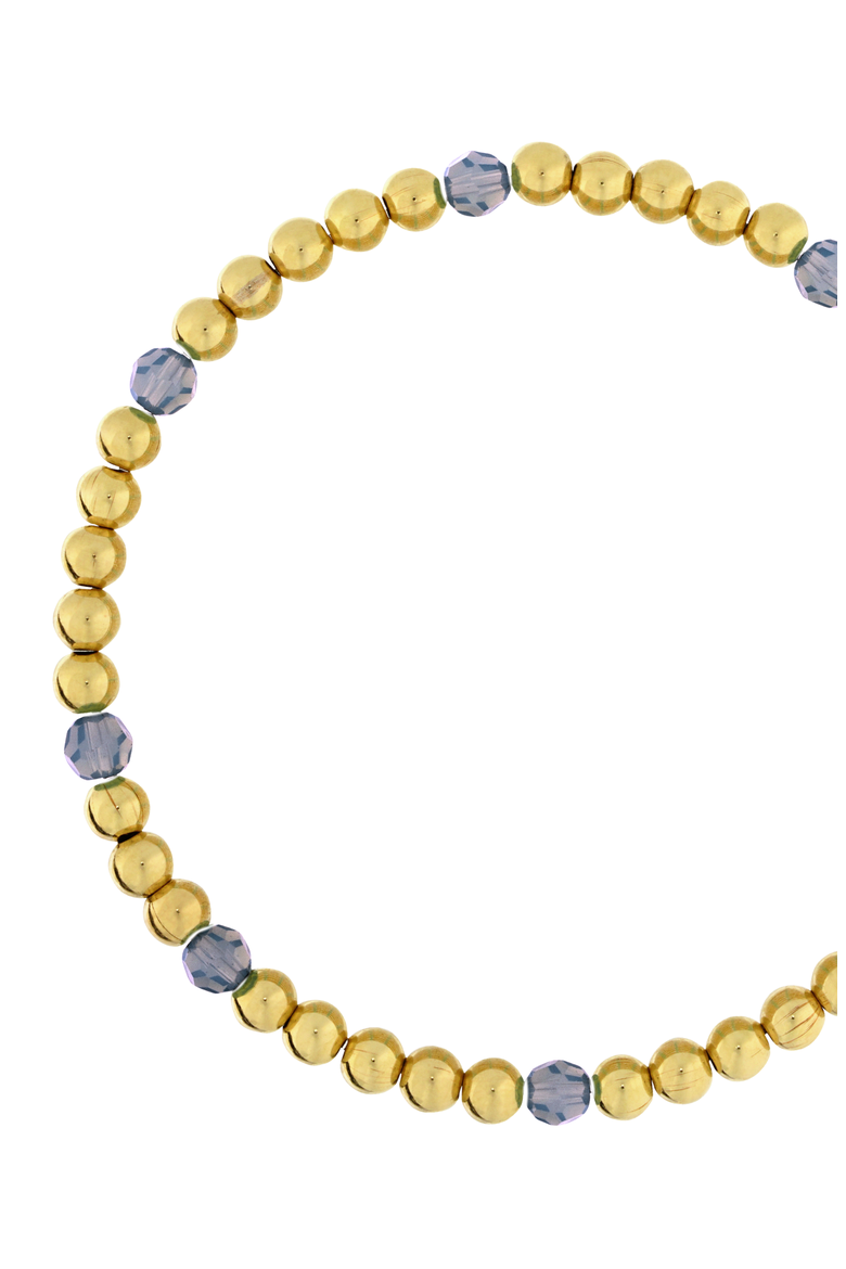 Women's 14K Gold Filled Dainty Accent Gemstone Bracelet, Alternate, color, Grey